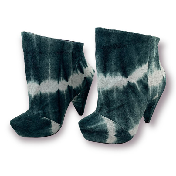 ❌SOLD❌ BRAND NEW 2011 Couture IRREGULAR CHOICE tie dye platform hexagonal boots - Picture 9 of 14